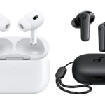 Apple AirPods 2nd Generation and Soundcore P20i side by side