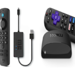Amazon Fire TV Stick 4K and Roku Express 4K+ side by side